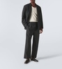 Mélange twill blazer