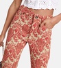 Jacquard high-rise flared pants