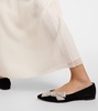 Théa embellished suede ballet flats