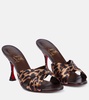 Nicol is Back 85 leopard-print satin mules