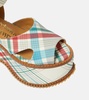 London leather check sandals