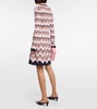 Zig Zag wool-blend minidress