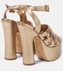 Britney metallic leather platform sandals