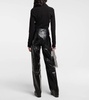 Paloma high-rise wide-leg leather pants