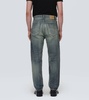 Mid-rise tapered jeans