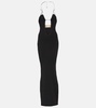 Mirabi halterneck cutout maxi dress