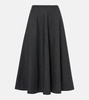 Wool midi skirt