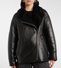 Adelina shearling-lined leather coat