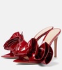 Gabrielle 105 ruffled patent leather mules