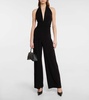 Halterneck jersey jumpsuit