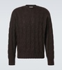 Cable-knit cashmere sweater