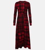 Checked cotton maxi dress