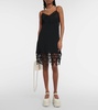 sleeveless lace-hem dress