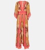 Sand Palms Scarf printed maxi dress