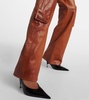 Leather cargo pants