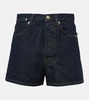 High-rise denim shorts