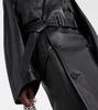 Cocoon leather trench coat