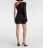 Sofia one-shoulder silk-blend minidress