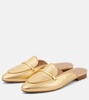 Berto metallic leather mules