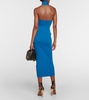 Halterneck bodycon midi dress