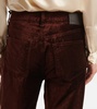 High-rise velvet flared pants