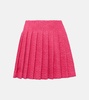 Pleated curly miniskirt