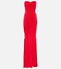 Ruched strapless gown