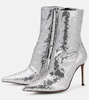 Sequined ankle boots