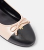 Embellished leather ballet flats