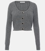 Cable-knit wool cardigan