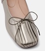 Classic pleated leather ballet flats