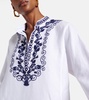 Sophia embroidered linen kaftan