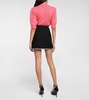 Embroidered tweed high-rise miniskirt