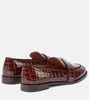 Martin croc-effect leather loafers