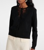 Lace-trimmed cardigan