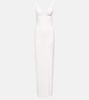 Bridal cutout crêpe gown