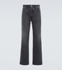 Mid-rise straight jeans