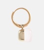 Nudo Petit 18kt rose and white gold earrings with rose quartz