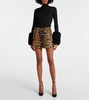 Leopard-print miniskirt