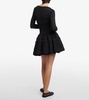 Crinoline wool-blend minidress