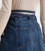 Denim wrap skirt