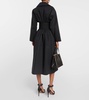 Belted cotton-blend coat