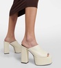 Sasha leather platform mules