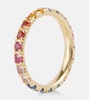 Rainbow Large 14kt gold eternity ring with sapphires, rubies, amethysts, and emeralds