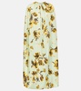 Floral caped midi dress