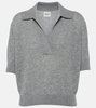 Shrunken Jo cashmere-blend polo sweater