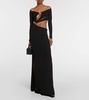 Cutout jersey maxi dress