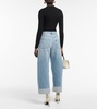 Ayla mid-rise cropped wide-leg jeans