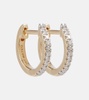 14kt gold huggie earrings with diamonds