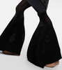 High-rise flared pants